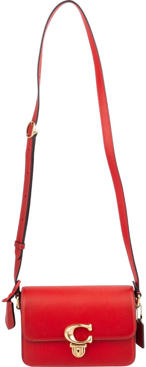 Coach Red Leather Studio Shoulder Crossbody Bag Rood