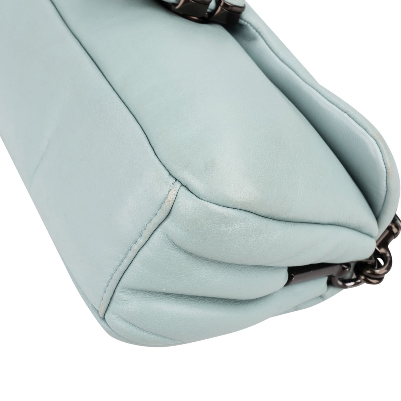 Coach Soft Leather Pillow Tabby 26 Shoulder Crossbody Bag Lichtblauw