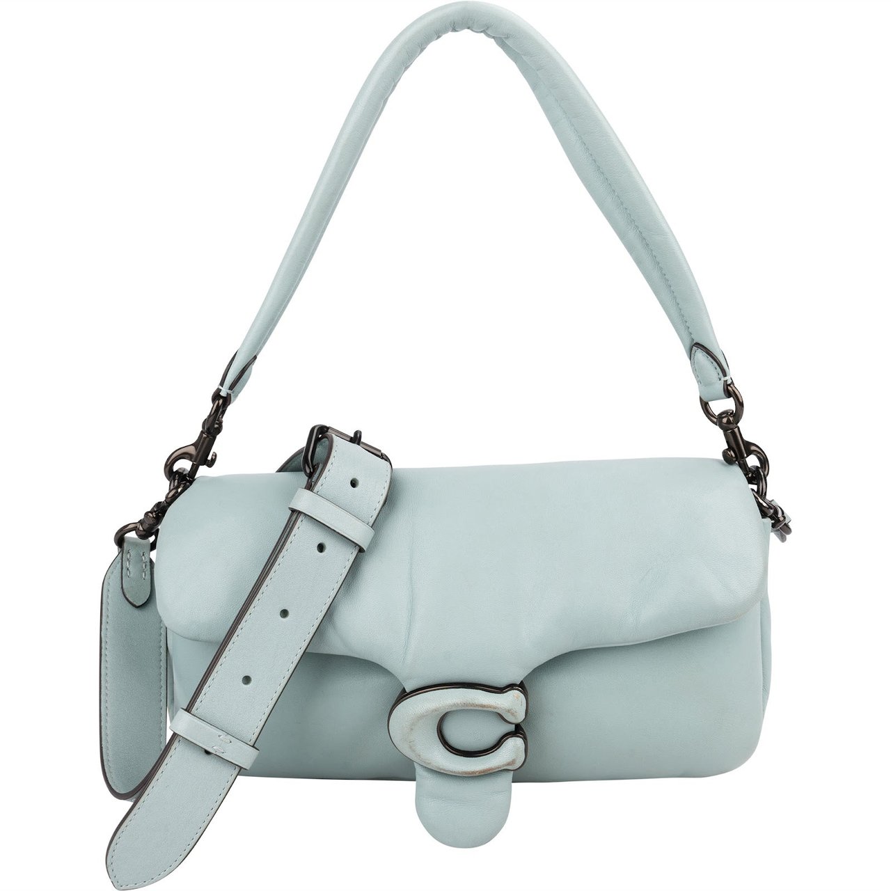 Coach Soft Leather Pillow Tabby 26 Shoulder Crossbody Bag Lichtblauw