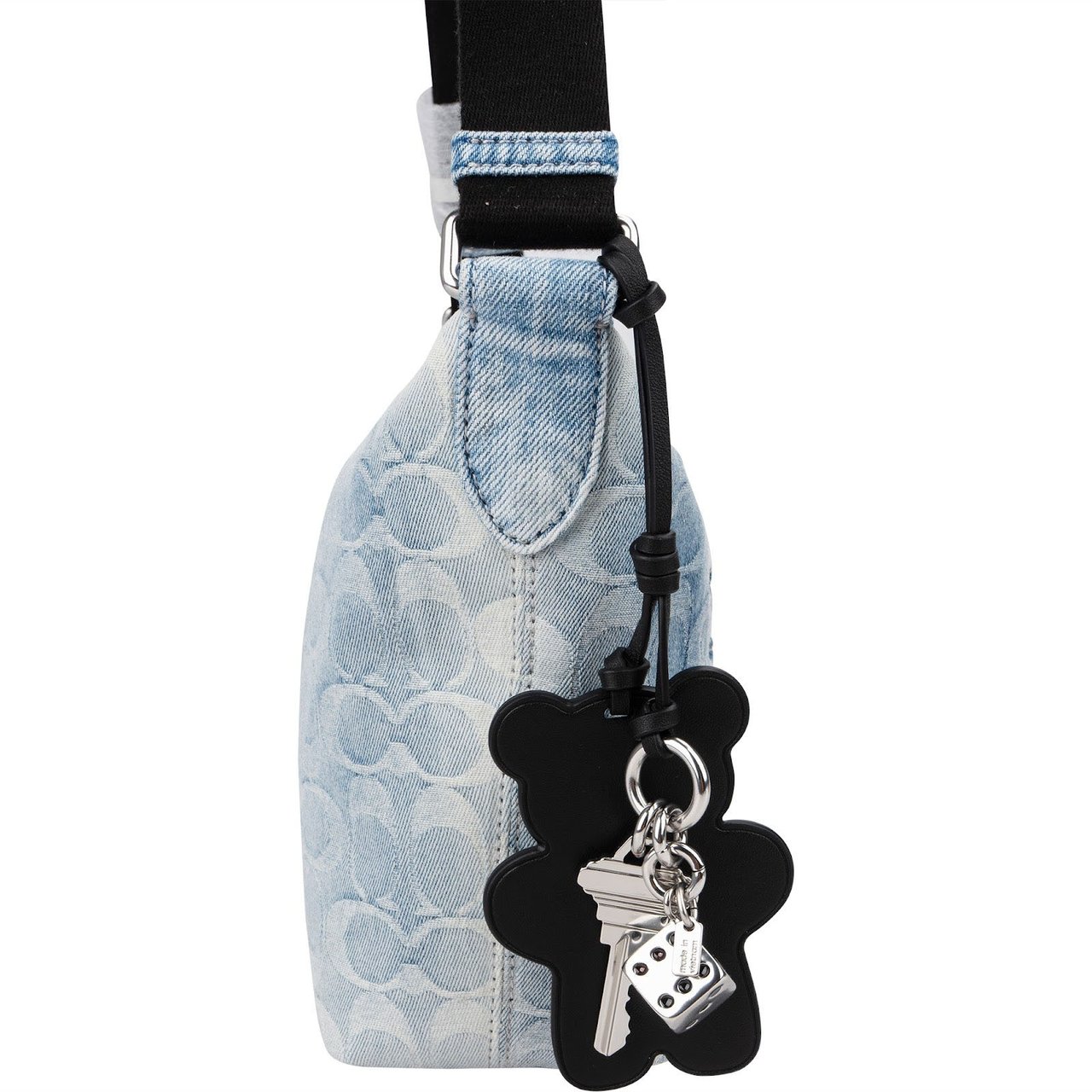 Coach Monogram Signature Denim Jamie Camera Crossbody Bag Lichtblauw