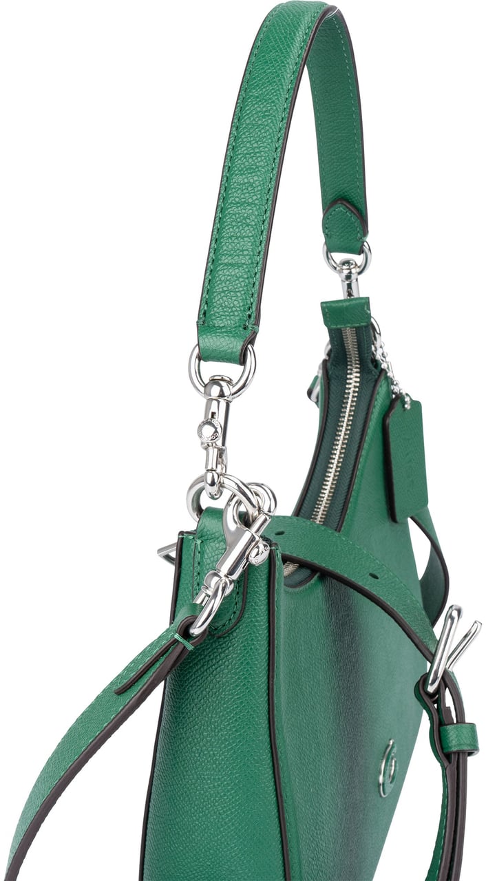 Coach Coach Green Leather Hobo Shoulder Bag Groen