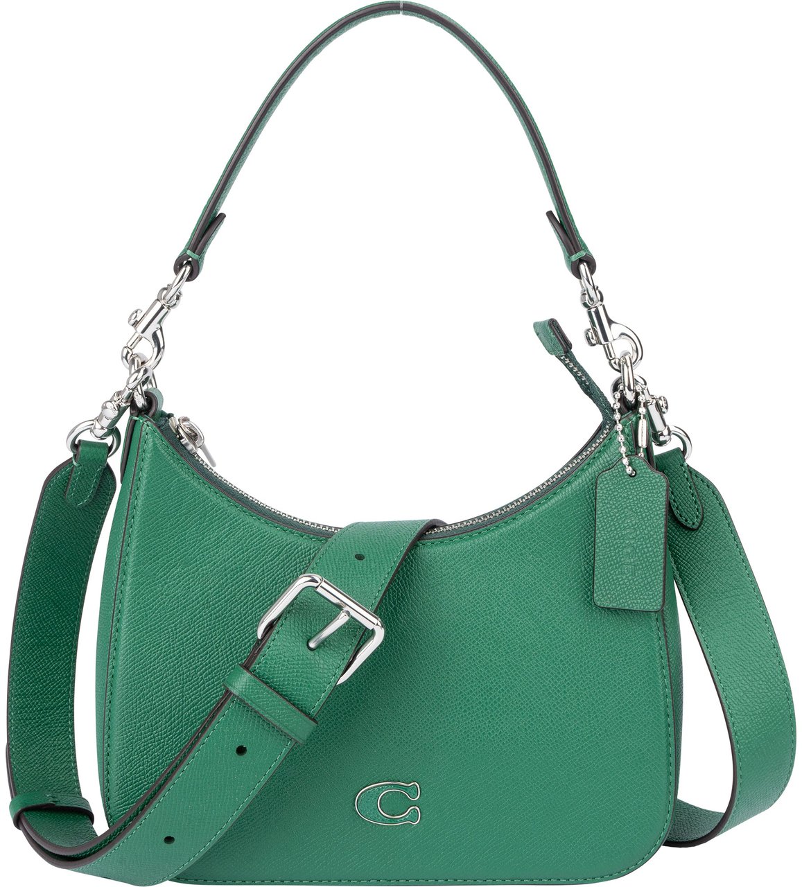 Coach Coach Green Leather Hobo Shoulder Bag Groen