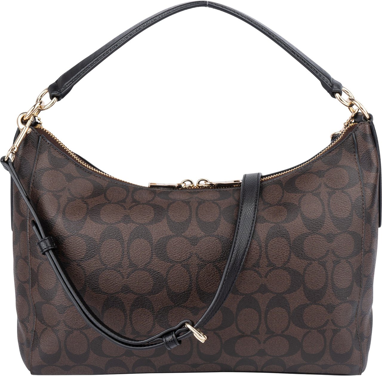 Coach Coach Canvas Monogram Handbag Bruin