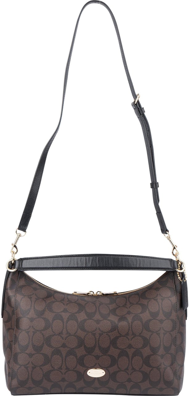 Coach Coach Canvas Monogram Handbag Bruin
