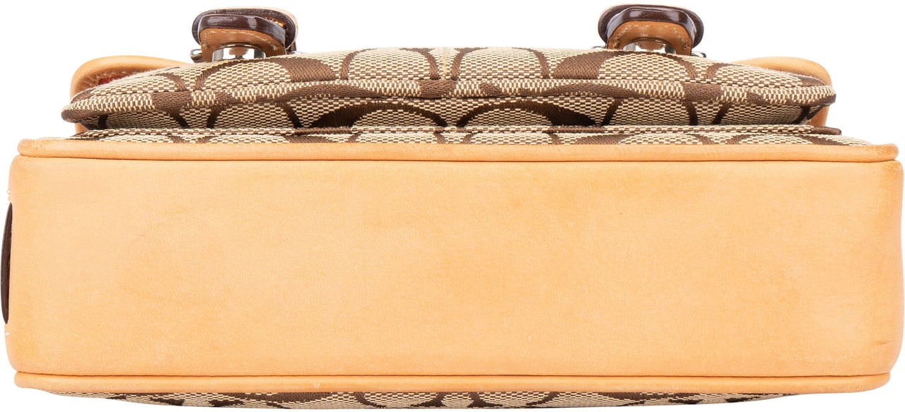 Coach Coach Monogram Pocket Mini Crossbody Bag Bruin