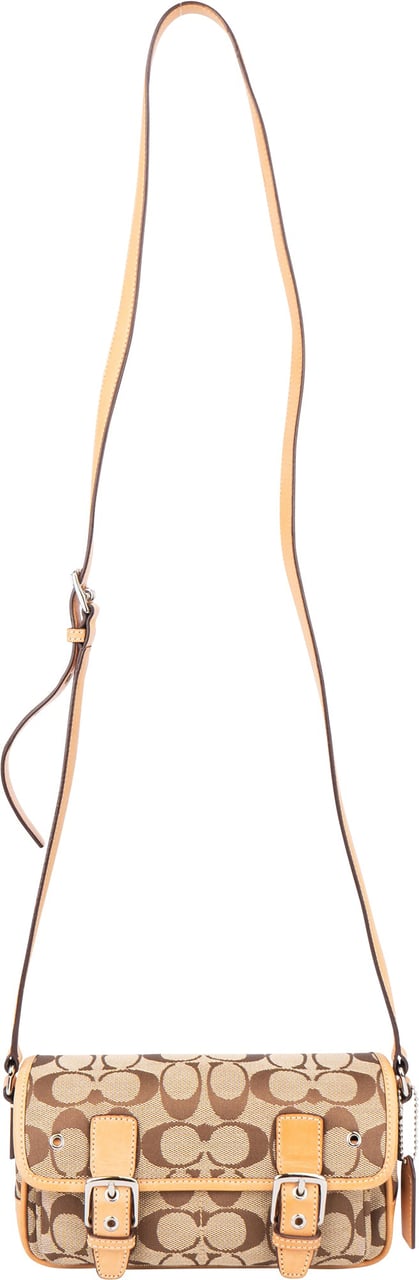 Coach Coach Monogram Pocket Mini Crossbody Bag Bruin