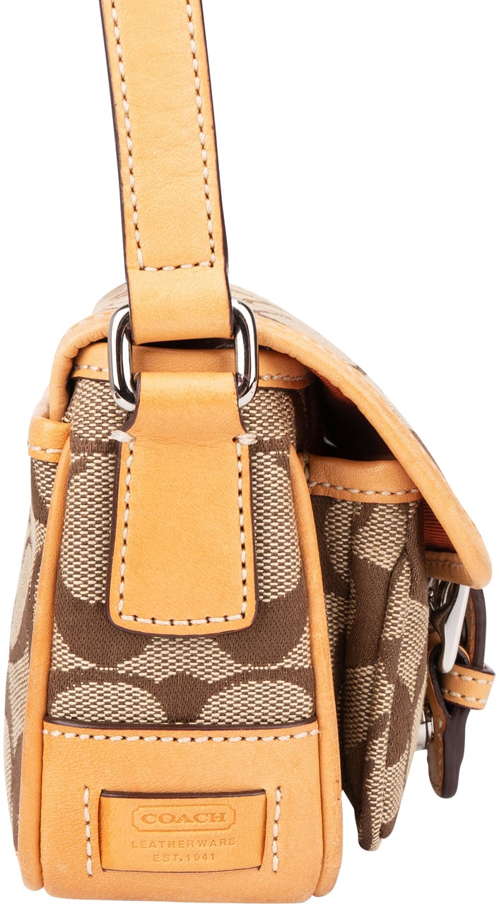 Coach Coach Monogram Pocket Mini Crossbody Bag Bruin