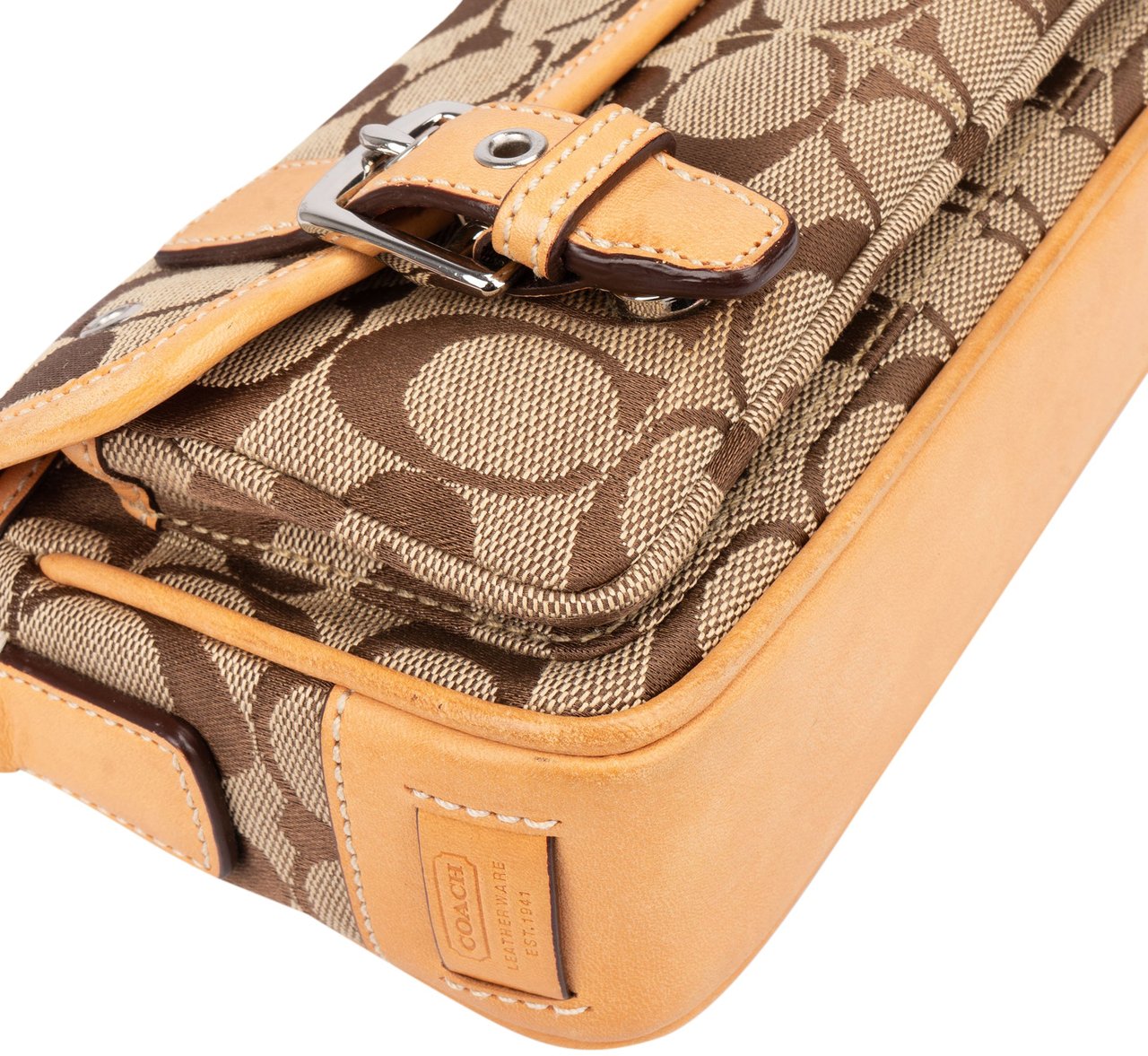 Coach Coach Monogram Pocket Mini Crossbody Bag Bruin