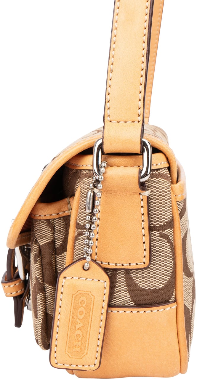 Coach Coach Monogram Pocket Mini Crossbody Bag Bruin