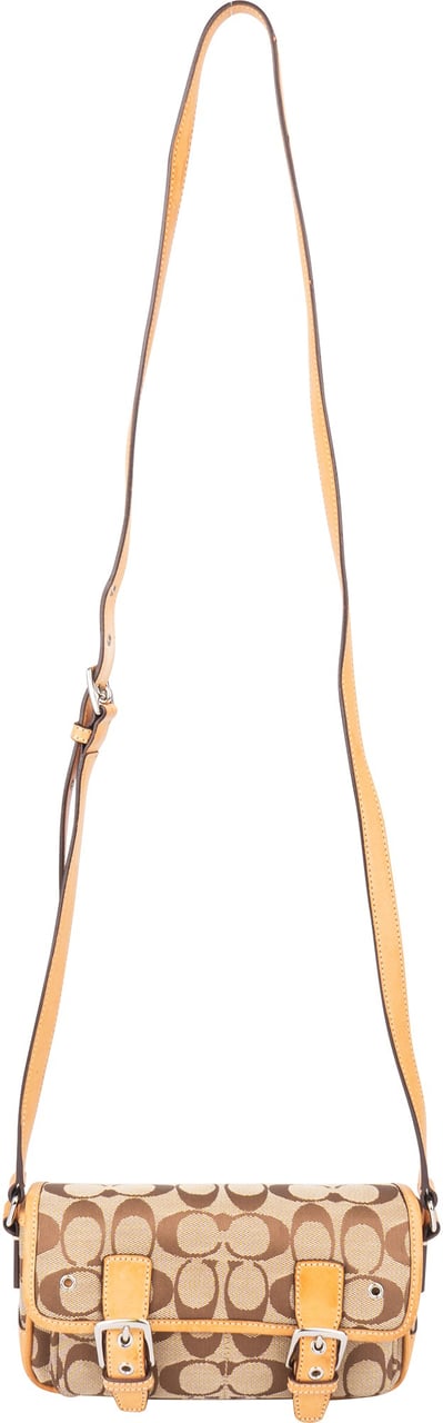 Coach Coach Monogram Pocket Mini Crossbody Bag Bruin