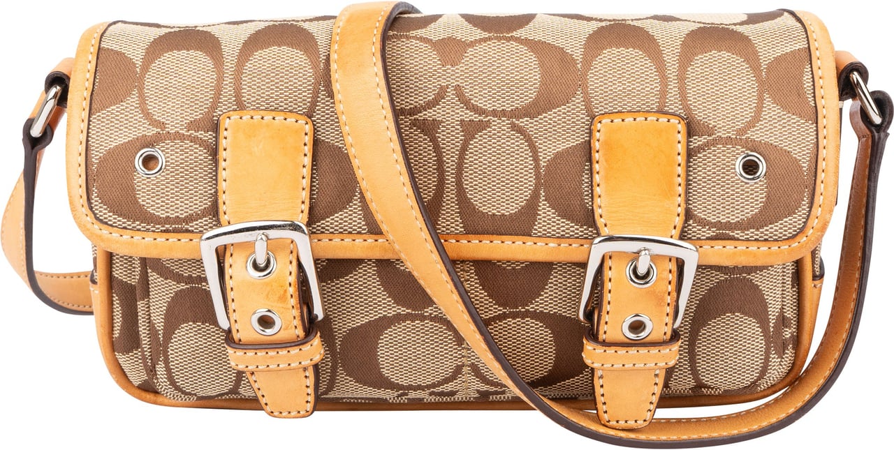 Coach Coach Monogram Pocket Mini Crossbody Bag Bruin