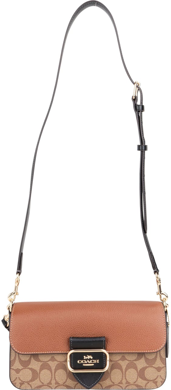 Coach Coach Classic Monogram Colorblock Shoulder Bag Bruin