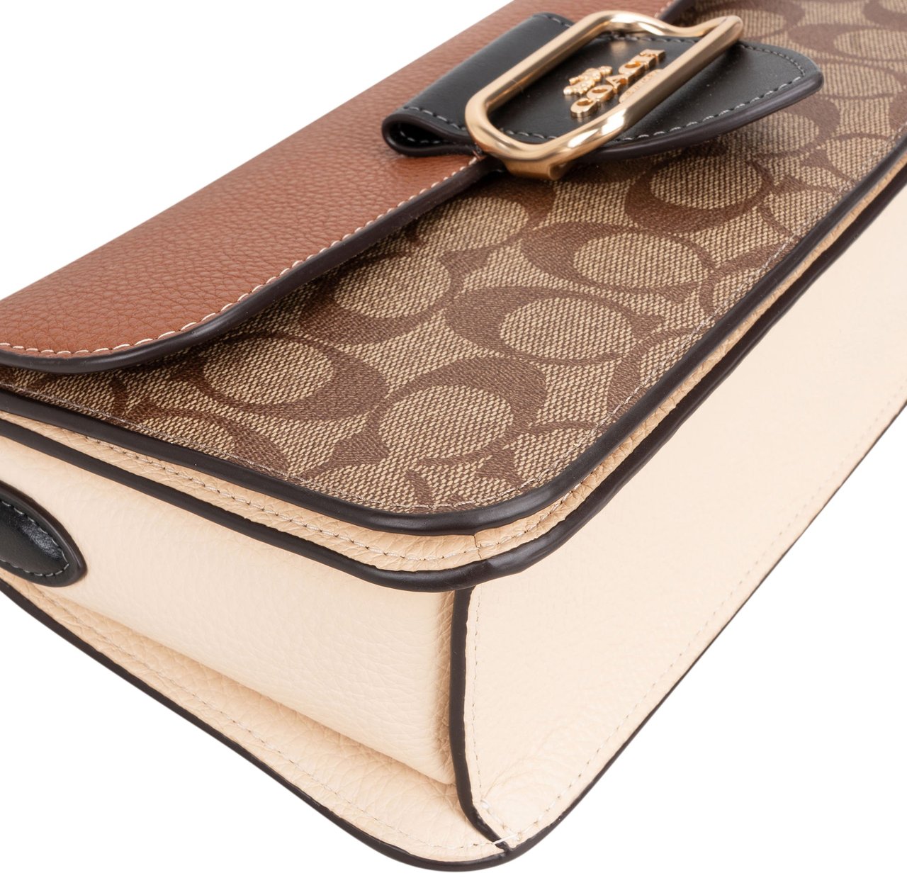 Coach Coach Classic Monogram Colorblock Shoulder Bag Bruin