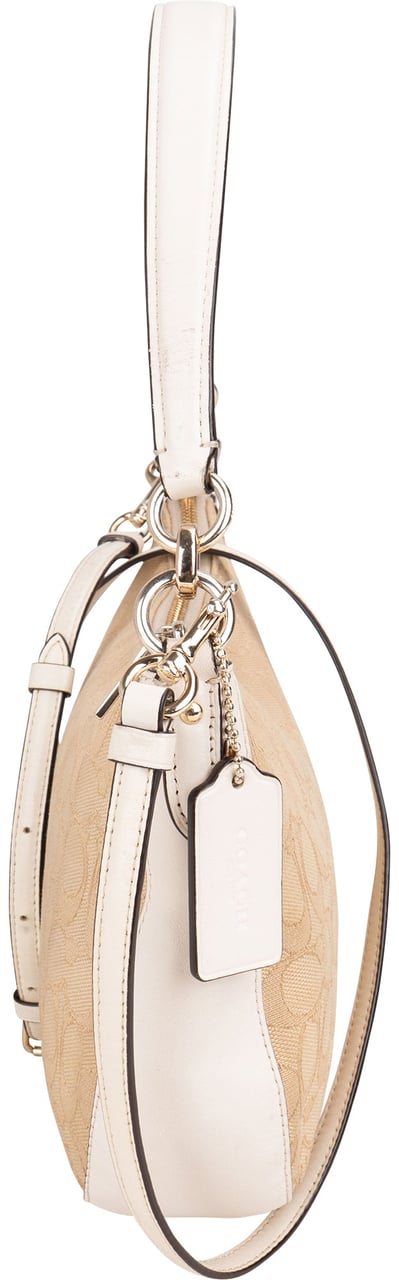Coach Jacquard Monogram Handbag Beige