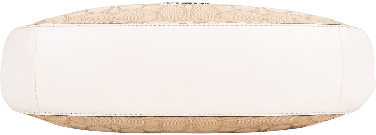 Coach Jacquard Monogram Handbag Beige
