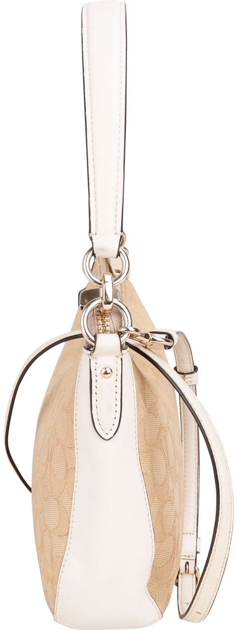 Coach Jacquard Monogram Handbag Beige