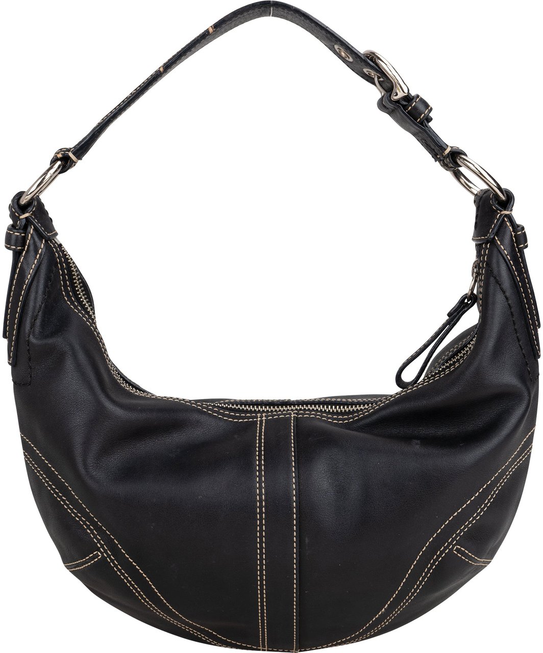 Coach Coach Classic Leather Hobo Bag Zwart
