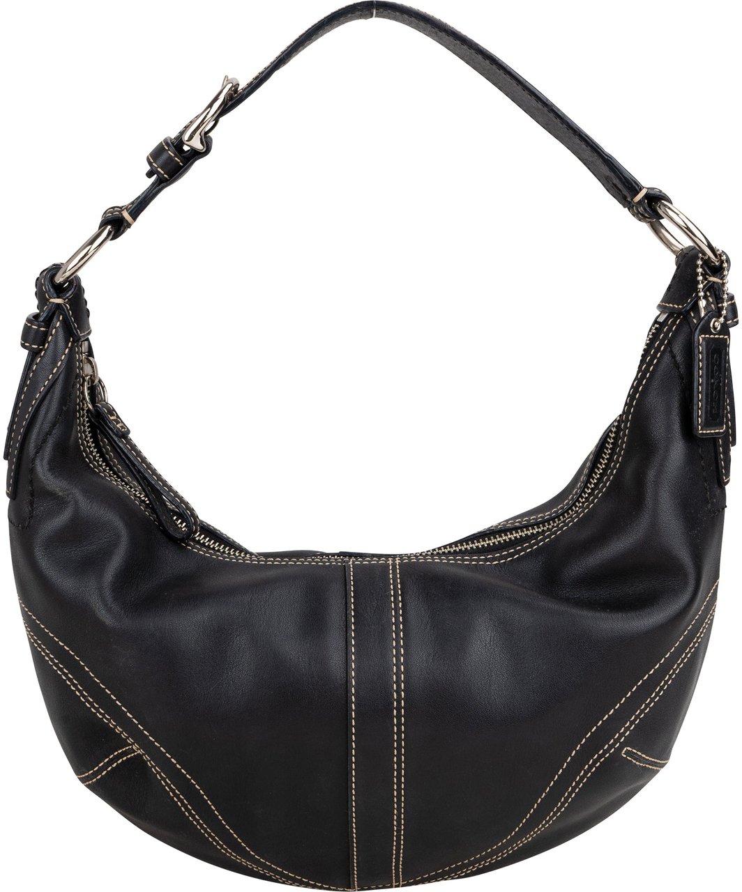 Coach Coach Classic Leather Hobo Bag Zwart