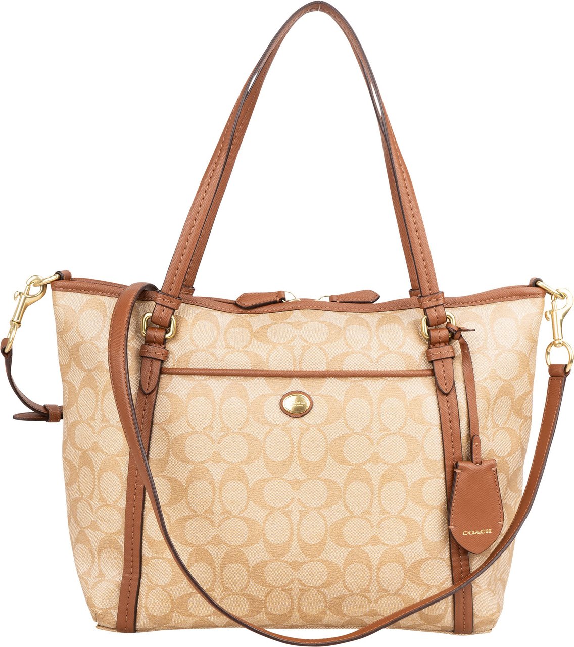 Coach Coach Classic Monogram City Shoulder Bag Beige