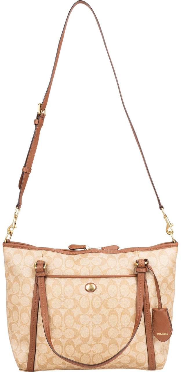 Coach Coach Classic Monogram City Shoulder Bag Beige