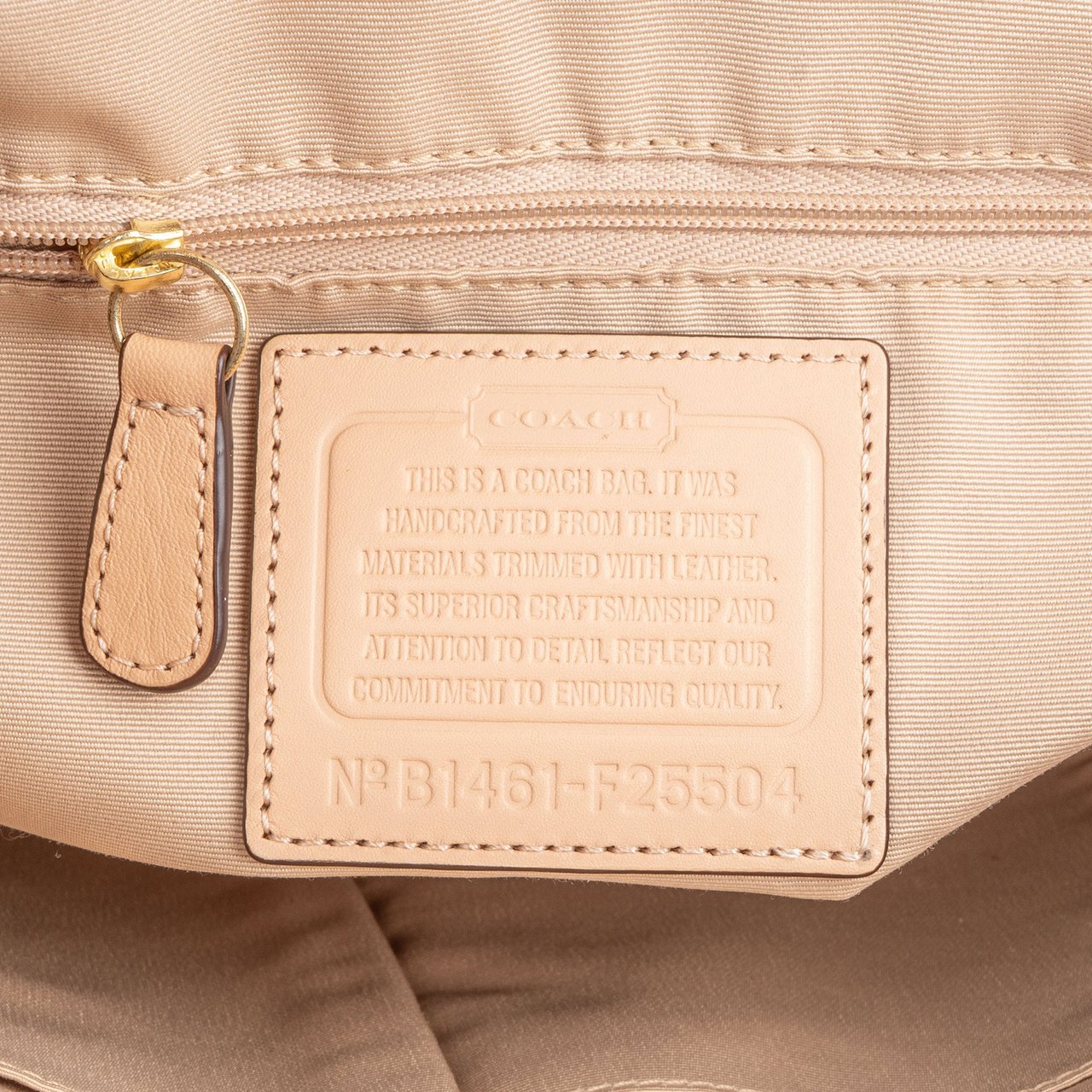 Coach Coach Classic Monogram City Shoulder Bag Beige