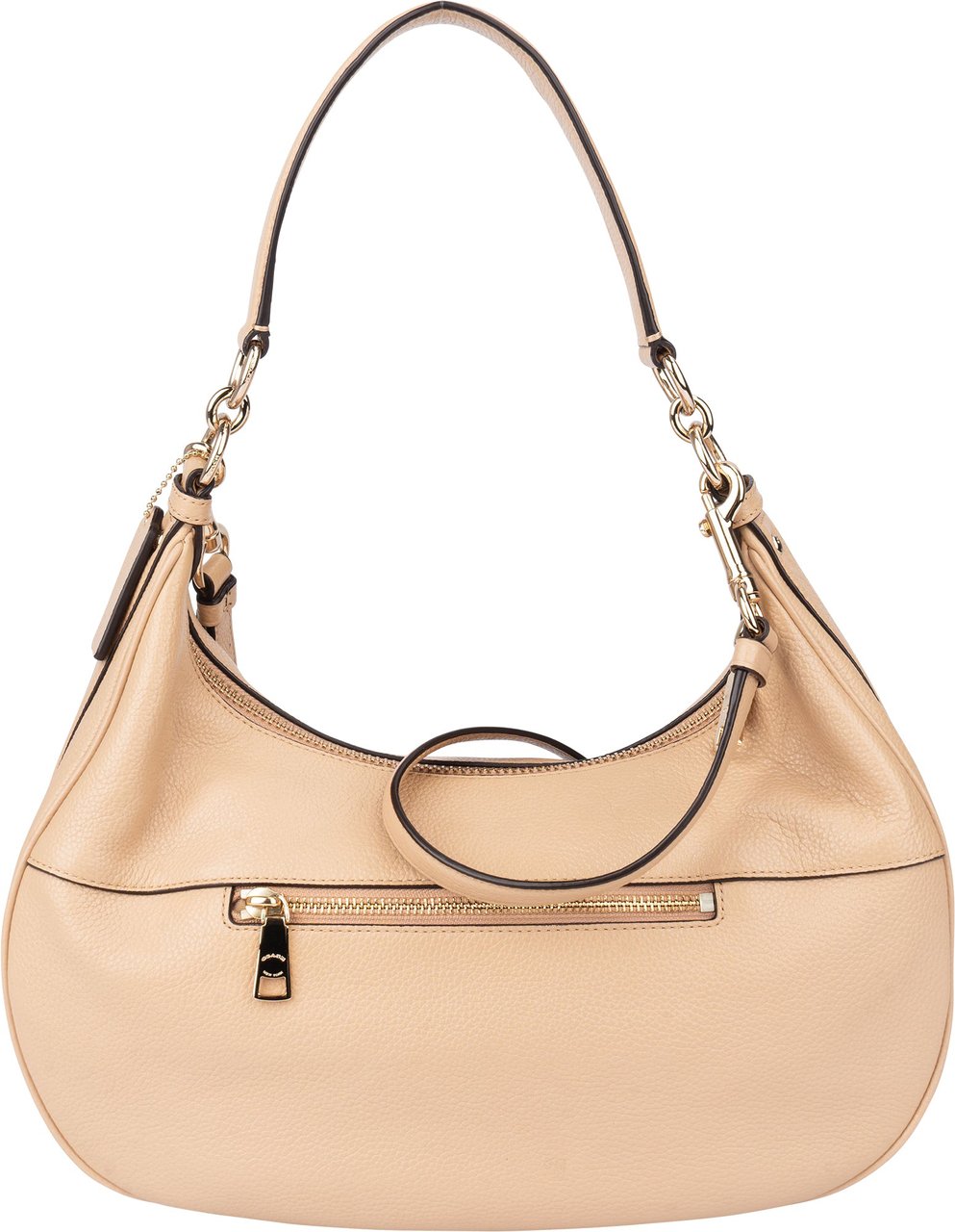 Coach Coach Leather Harley Shoulder Bag Beige