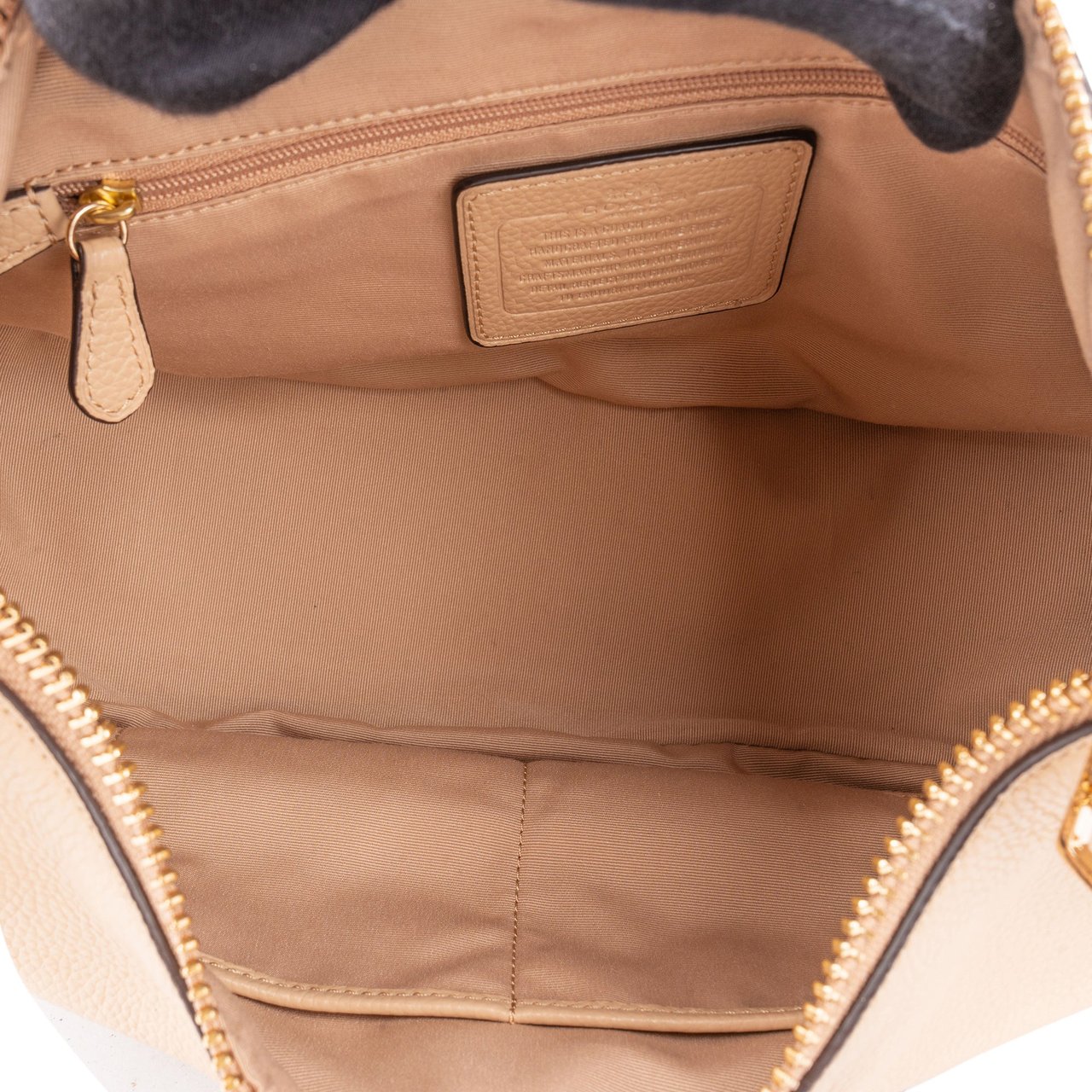 Coach Coach Leather Harley Shoulder Bag Beige