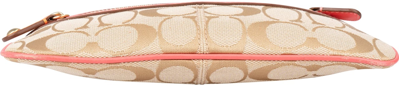 Coach Coach Monogram Mini Zip Handbag Bruin