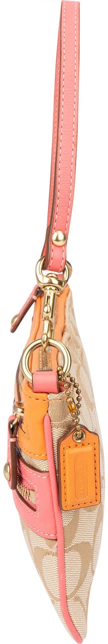 Coach Coach Monogram Mini Zip Handbag Bruin