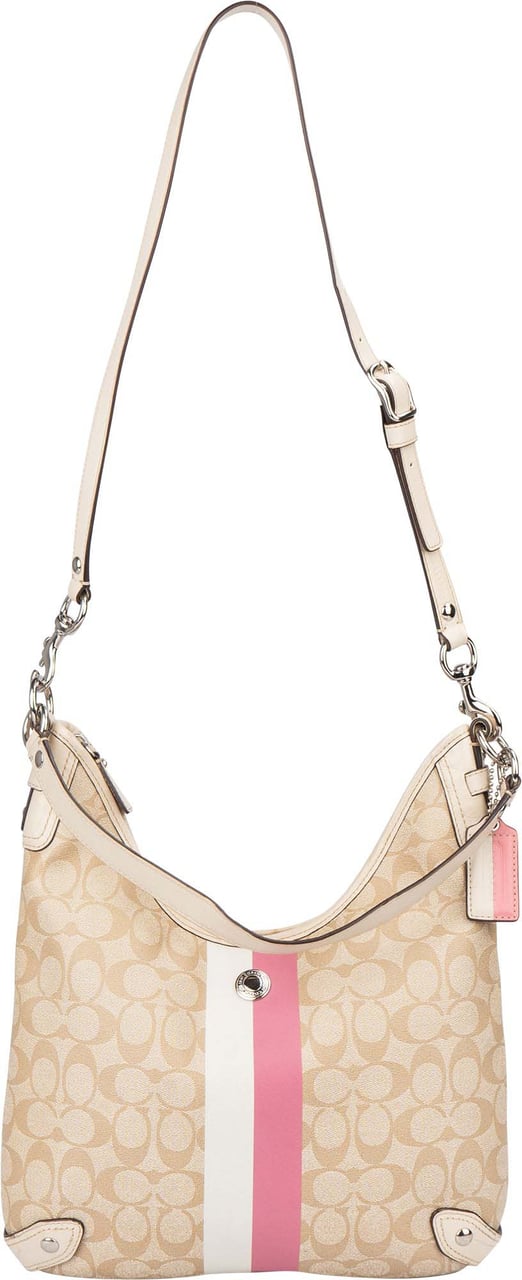 Coach Coach Canvas Mongram Chelsea Shoulder Bag Beige