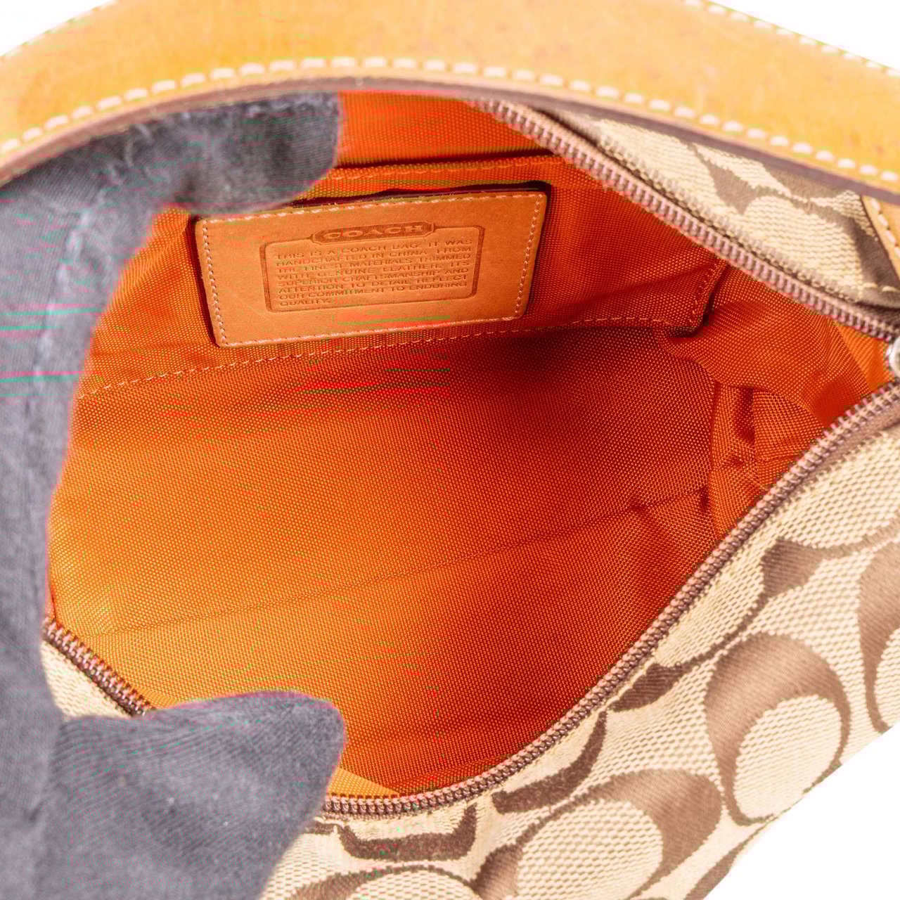 Coach Coach Monogram Demi Mini Handbag Bruin