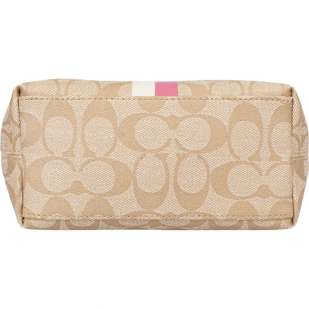 Coach Canvas Monogram Stripe Handbag Beige