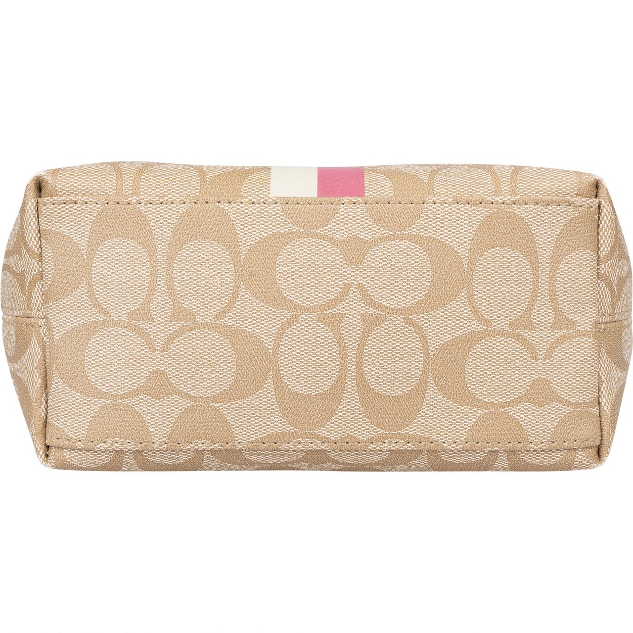 Coach Coach Canvas Monogram Stripe Handbag Beige