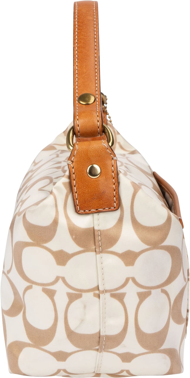 Coach Monogram Mini Handbag Wit