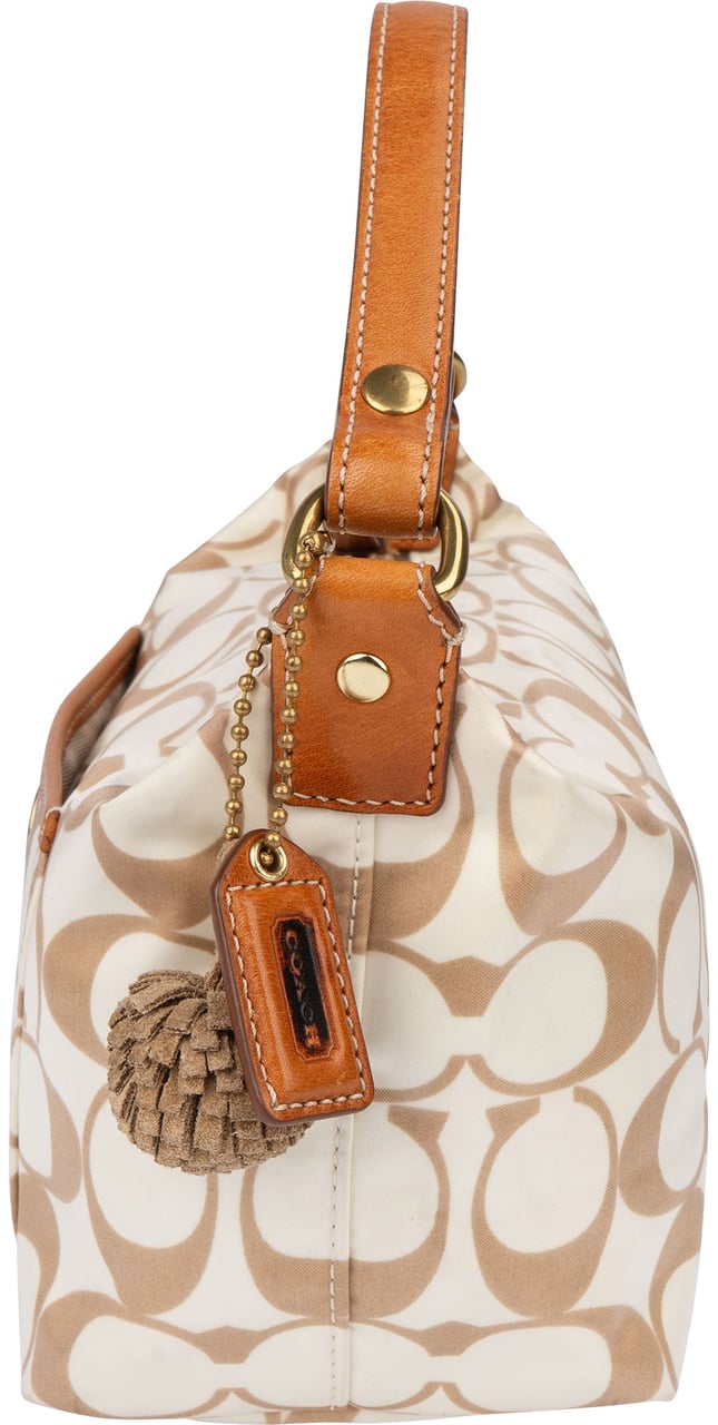 Coach Monogram Mini Handbag Wit