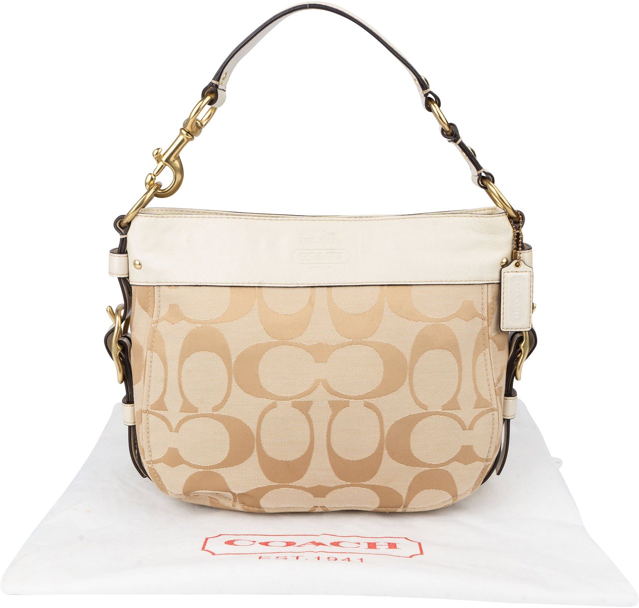 Coach Coach Classic Monogram Handbag Beige