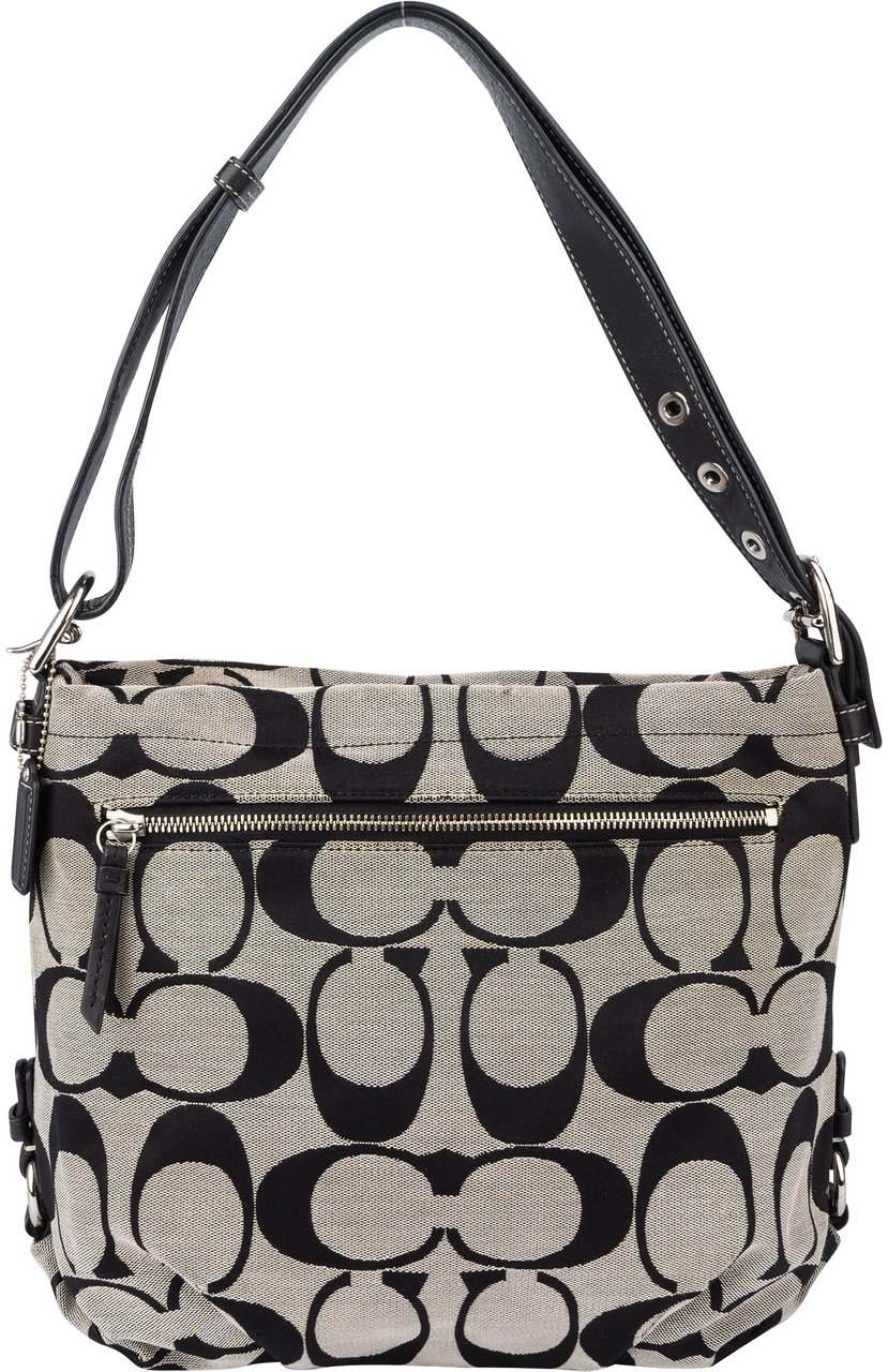 Coach Coach Big Monogram Shoulder Bag Zwart