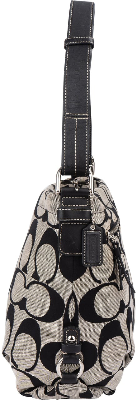 Coach Coach Big Monogram Shoulder Bag Zwart