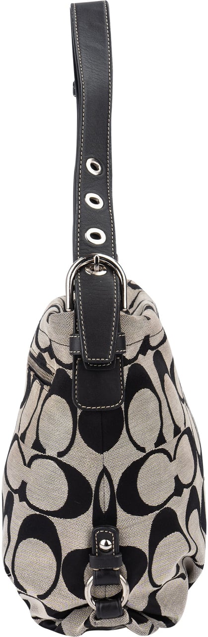 Coach Coach Big Monogram Shoulder Bag Zwart