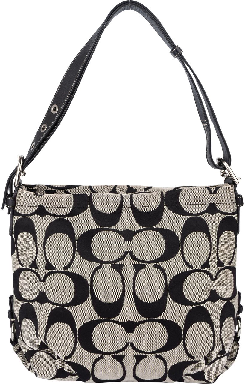 Coach Coach Big Monogram Shoulder Bag Zwart