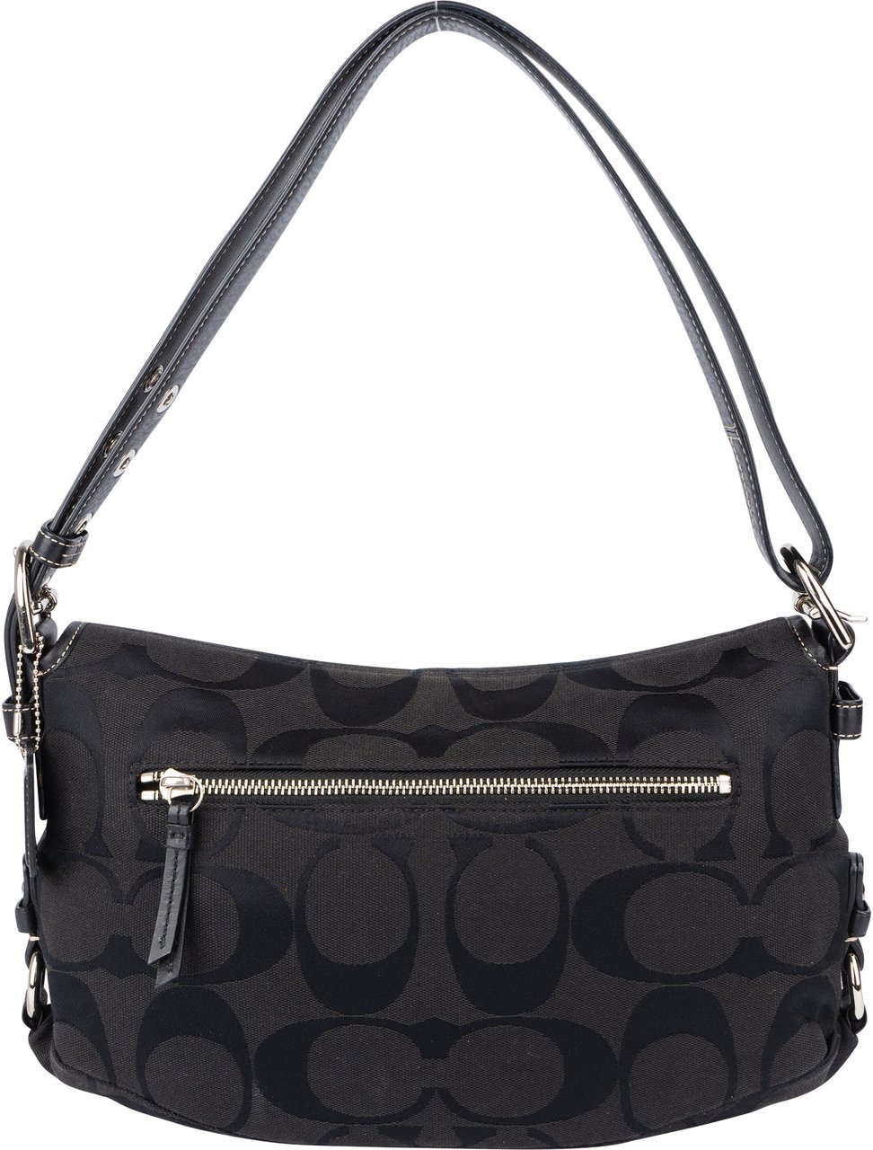 Coach Coach Monogram Turnlock Shoulder Bag Zwart