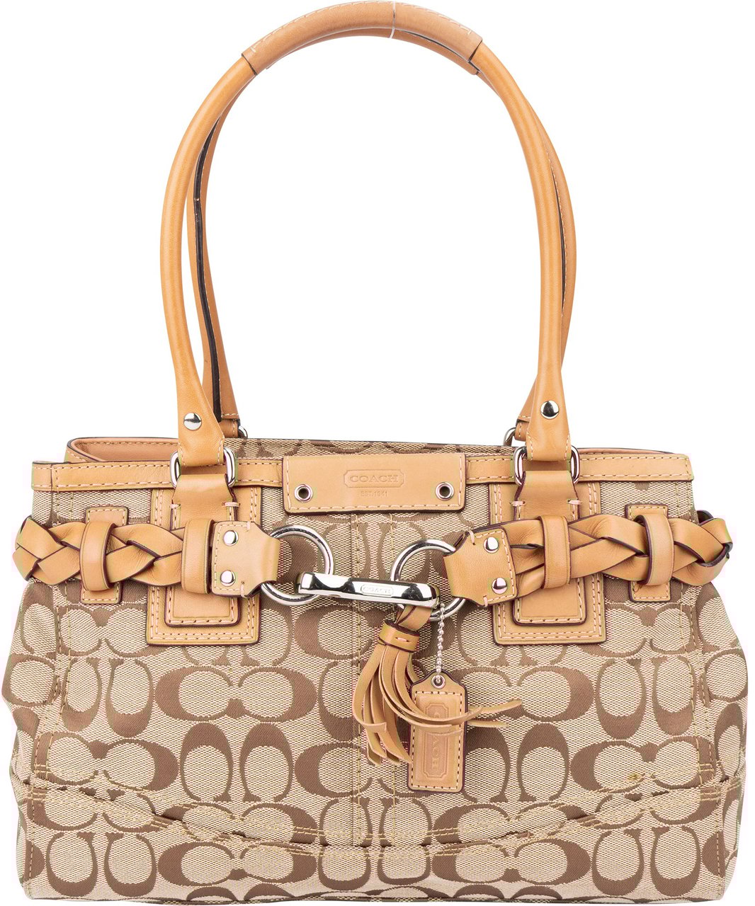 Coach Coach Monogram Clip Handbag Bruin