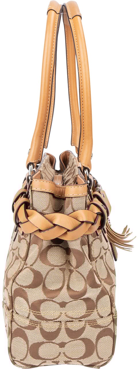 Coach Coach Monogram Clip Handbag Bruin