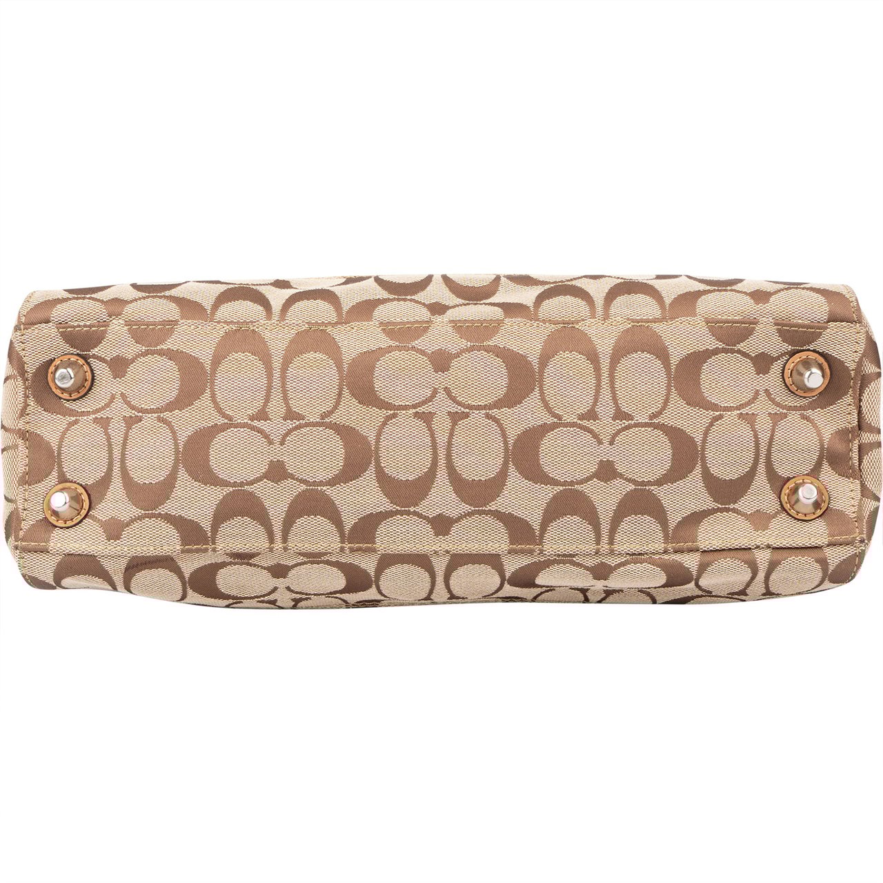 Coach Coach Monogram Clip Handbag Bruin