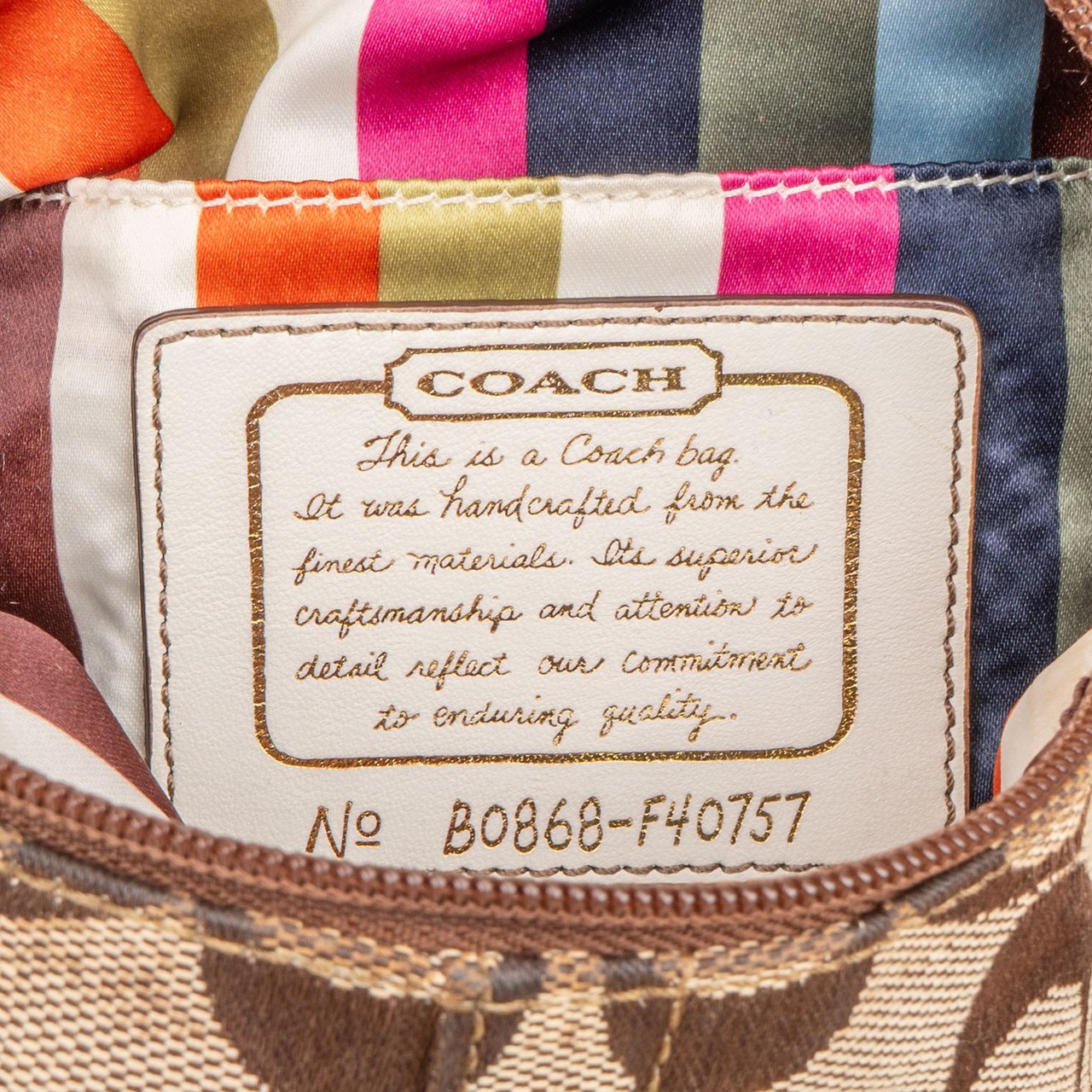 Coach Coach Monogram Mini Handbag Bruin