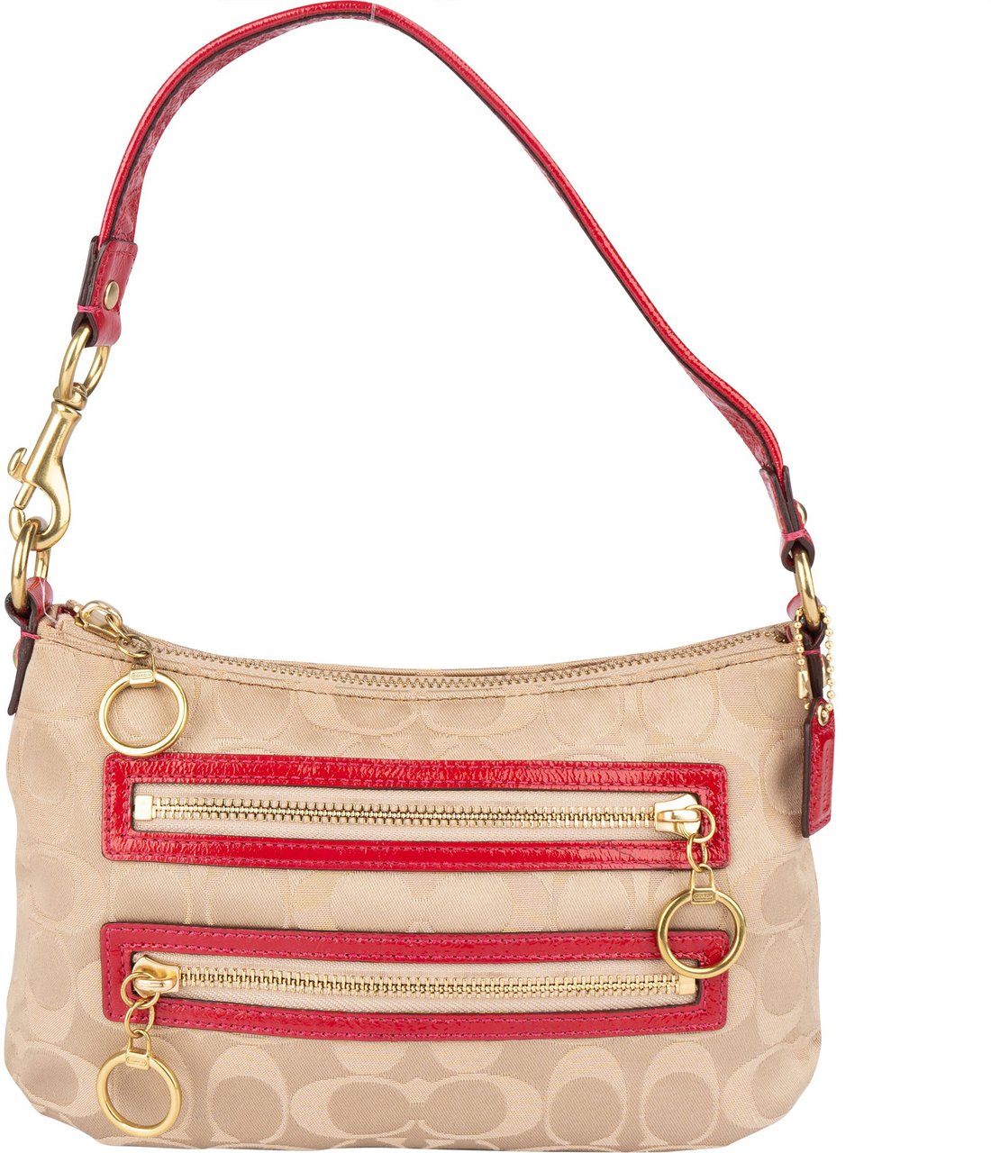 Coach Coach Monogram Zippy Mini Handbag Beige