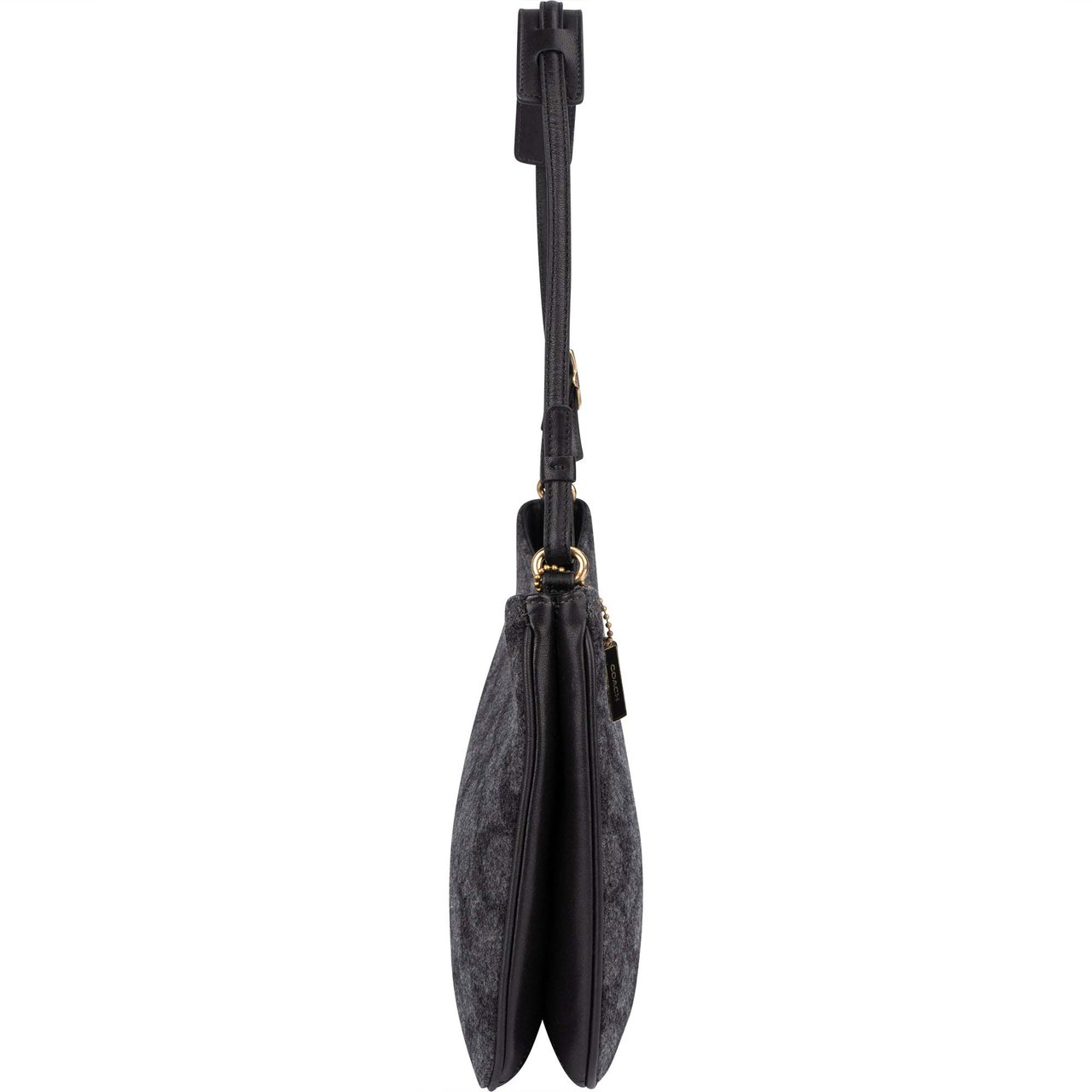 Coach Wool Monogram Penelope Shoulder Bag Zwart