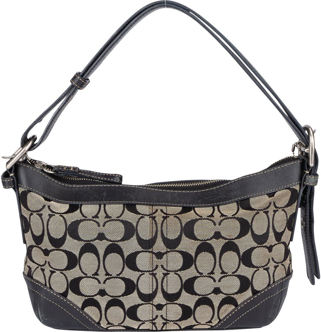 Coach Coach Monogram Shoulder Bag Zwart