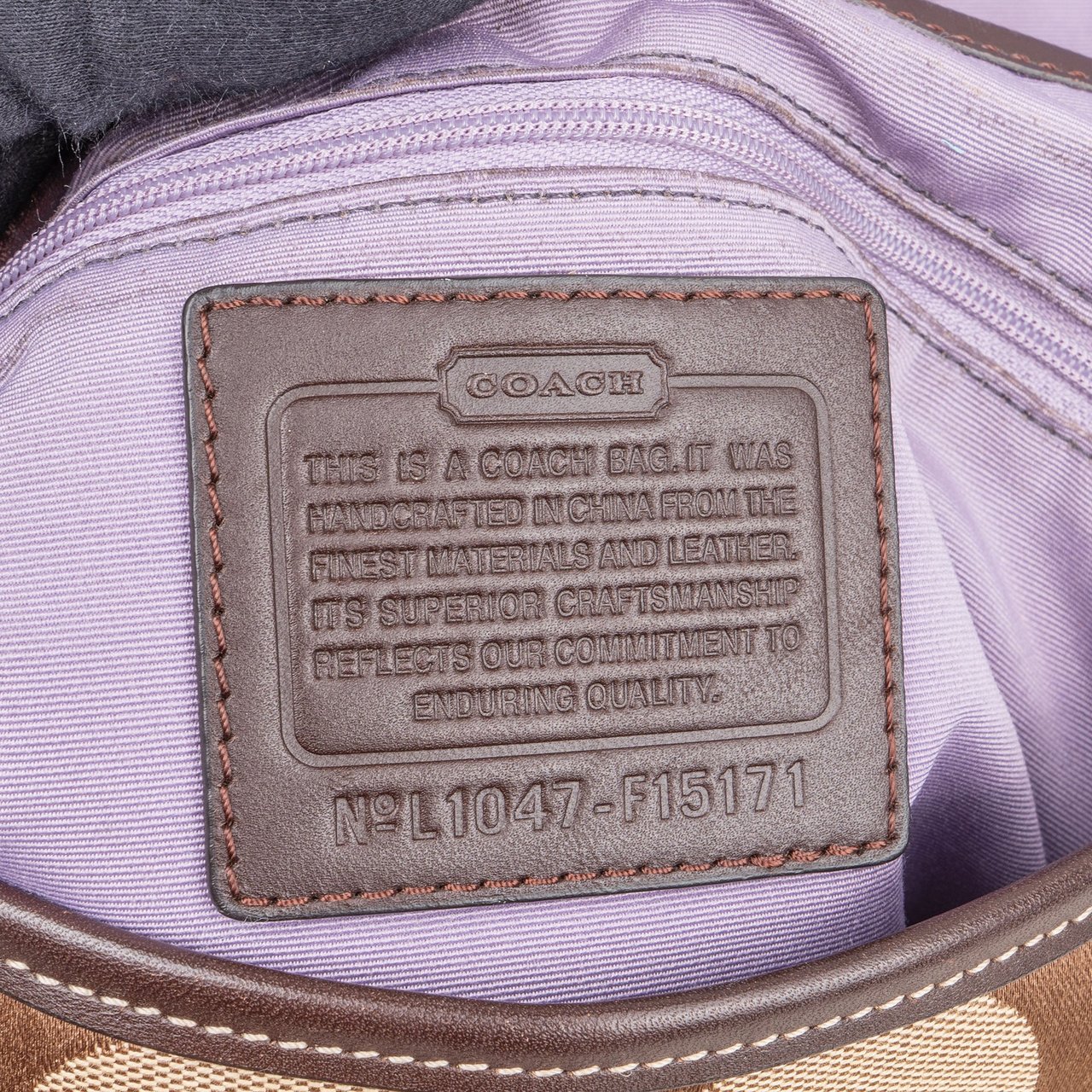 Coach Coach Big Monogram Turnlock Handbag Bruin