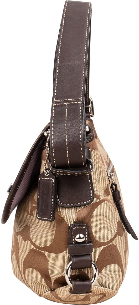 Coach Coach Big Monogram Turnlock Handbag Bruin